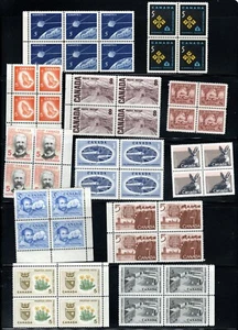 Canada 35 blocks and corner blocks, MNH, mostly VF, with Sc. 256, 274 and 461 - Picture 1 of 3
