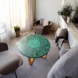 24" Luxury Malachite Gemstone Center Sofa Coffee Table Top Furniture Home Decors - Picture 1 of 6