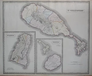 ST. CHRISTOPHER, ST. LUCIA UND NEVIS VON GEORGE PHILLIP & SOHN, 1852. - Bild 1 von 1