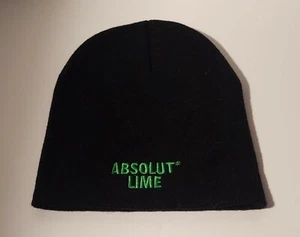 Absolut Vodka Lime Embroidered Promo Knit Beanie winter hat ~ Adult One Size  - Picture 1 of 3