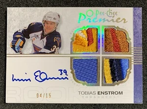 2007-08 O-Pee-Chee Premier #155 Tobias Enstrom Rookie Quad Patch Auto Gold /15 - Picture 1 of 2