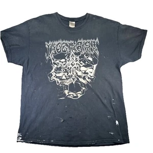 thrashed distressed paint mens tribal T-shirt XL Tattoo Punk Skate Y2K Black - Picture 1 of 10