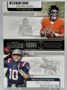 Justin Fields Mac Jones 2021 Contenders Football Round Numbers #RN-JFI Insert RC - Picture 1 of 2