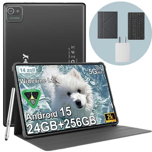 2025 Android 14 Tablets 8GB RAM+64GB 10.1" 4Core Google Play 6000mAh 1280x800 - Picture 1 of 18