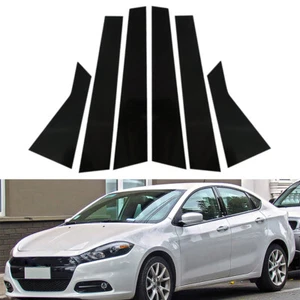 6X Black Pillar Posts Door Window Trim Cover Fit For Dodge Dart 2013-2016 - Picture 1 of 13