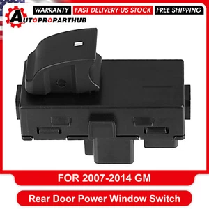 Rear Door Power Window Switch New Ebony 2007-2014 GM 22895547 25898072 22864846 - Picture 1 of 10