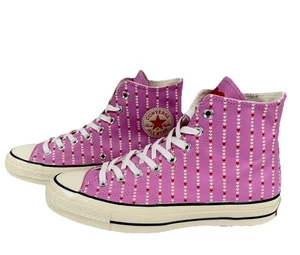 Nuevo Converse - LOVE FEARLESS Mujer Zapatos Tenis Chuck 70 Corazones ROSA Talla 10 - Imagen 1 de 8