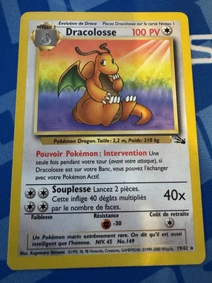 Dracolosse (Dragonite) Fósil Francés Holo Tarjeta Pokémon Ilimitada 4/62  Foto 1 de 4