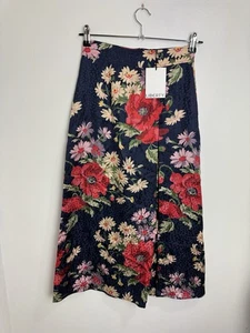 Liberty Of London Abelia Bouquet Taunton Jacquard Canapé Soft Wrap Skirt XS New - Picture 1 of 10