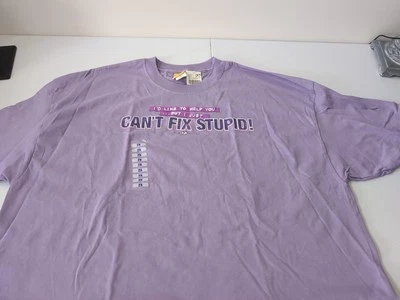 Camisa Big Dogs Adulto Talla 2X Púrpura No Se Puede Arreglar Camiseta Estúpida  Foto 1 de 4