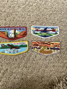 Lote de 4 PARCHES CON SOLAPA OA BSA LODGE - Lote # 6 - Imagen 1 de 4