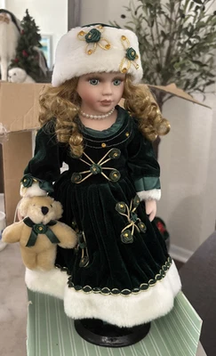 美丽复古 Kingstate 17 英寸瓷娃娃-状况完好 — 第 1/4 张图片