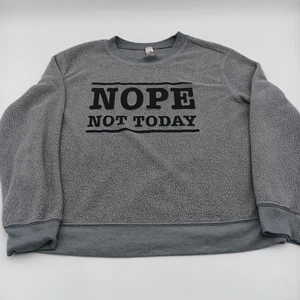 No Boundaries Sweater Girls Large 11-13 Gray Nope Not Today Top - Picture 1 of 6