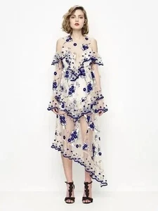 Alice McCall ' MIRAGE DRESS' Blue & White Size 8 New With Tags - Picture 1 of 12