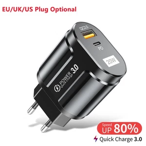 Chargeur Mural Rapide 20W PD QC 3.0 USBC Adaptateur Secteur pour iPhone 12 Pro Max Neuf - Photo 1 sur 13