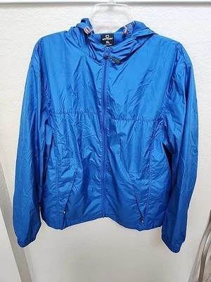 SCOTTeVEST Jacket Mens Size XL BlueWindbreaker Hooded Full Zip Pockets Travel - Image 1 of 4
