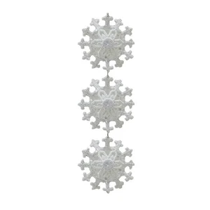 KSA 9" Winter Glitter Snowflakes Light White Pendant Christmas Ornament - Picture 1 of 2