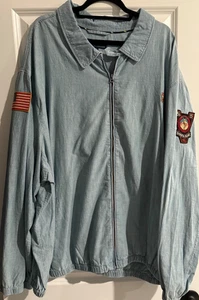 Polo Ralph Lauren MEN'S N.Y. Denim Harrington Big & Tall Jacket SZ 4XLT USED - Picture 1 of 6