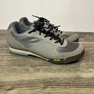 Giro Petra VR Cycling Shoes Women Size 9 Gray Blue MTB 2-Bolt SPD Vibram Bike - Picture 1 of 19