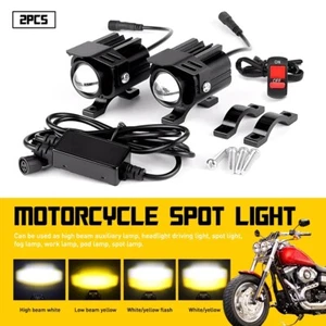 Pair 100W Motorcycle Headlight Fog Lights Led Auxiliary Driving Light Spotlight - Picture 1 of 6