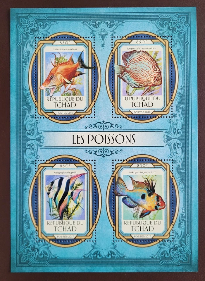 Chad 2017 / Vida marina - Peces / 4v ms Foto 1 de 1