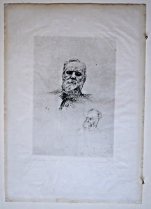Auguste Rodin VICTOR HUGO DE FACE 1885 excellent photogravure after the drypoint - Picture 1 of 3