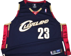 VTG AUTHENTIC LeBRON JAMES CAVALIERS ADIDAS ALTERNATE 3RD JERSEY 56 SEWN RARE! - Picture 1 of 8