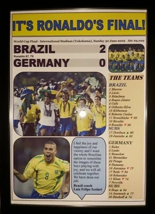 Brasile 2 Germania 0 - Finale Mondiali 2002 - Stampa incorniciata - Foto 1 di 2