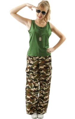 Disfraces Orion Adulto Camuflaje Dama Talla UK XL DH8 FF 01 Foto 1 de 4