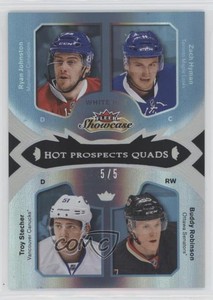 2016 Fleer Showcase White Hot /5 Ryan Johnston Zach Hyman Troy Stecher Rookie RC