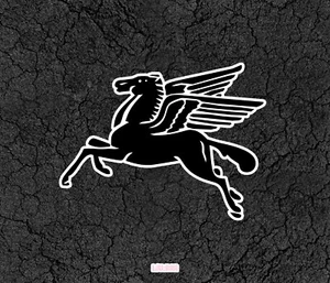 Pair of Mobil Pegasus Sticker - Car Sticker For Window, Bumper or Others - Picture 1 of 13