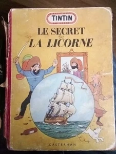 BD Ancienne Les Aventures De Tintin Le Secret De La Licorne 1947 EO. Etat Usé - Photo 1/15