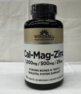 WINDMILL CAL-MAG-ZINC 100 TABLETS - Picture 1 of 3