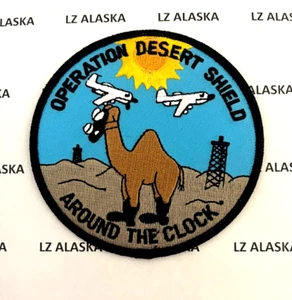 OPERATION DESERT SHIELD "AROUND THE CLOCK" PATCH US ARMY, USAF, USMC, USN, USCG - Bild 1 von 3