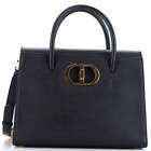 Christian Dior St Honore Tote Leather Large Black