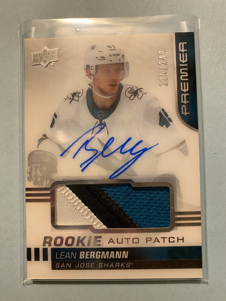 A40,563 -2019-20 UD Premier Acetate Rookie Patch Auto #ARLB Lean Bergmann/249 - Image 1 of 1