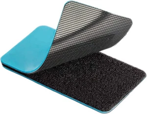 fischer VAKUUM PAD Klett Beidseitig M türkis befestigen ohne Kleben 2 Klebepads - Bild 1 von 2