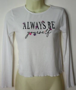Girl's Long Sleeved T-Shirt "Always Be Yourself" By Primark. Age 11 - 12. 152cm - Picture 1 of 2