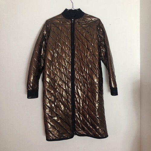 Fendi Cappotto Tampone Bronzo Metallico Lungo