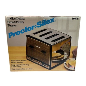 Vintage Proctor Silex 4 Slice Bread Pastry Deluxe Toaster Dual Control T009B USA - Picture 1 of 14