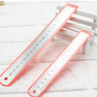 Mini Metal Metric Rulers for Kids - Set of 2 Small Straight Rulers
