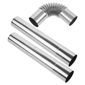 Ajustable para Estufa Calefacción Metal Diseño Acero Inoxidable - Imagen 1 de 12