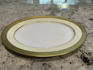 Hutschenreuther Selb verziert Goldrand Elfenbeinrand 11 1/2"" ovale Servierplatte - Bild 1 von 7