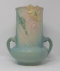 Roseville Poppy Green/Blue Vase 373-9-Excellent