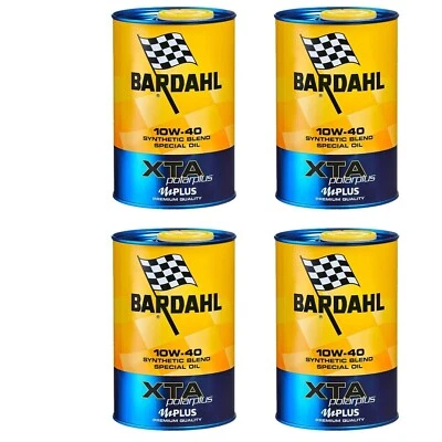 BARDAHL 4 Litri Olio Motore Bardhal XTA 10W40 per Auto Acea A3 B4 API SN CF Polarplus