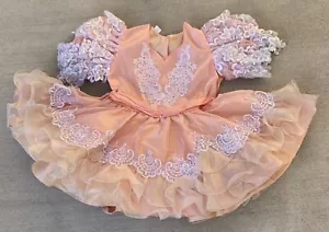 Vintage Kleinkind Mädchen Puffy Rüschen Vollkreis Party Kleid Größe 3 - Bild 1 von 24