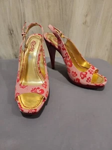 Dereon Women's Red Lovely Lady Stilettos Size 8.5 - Picture 1 of 14