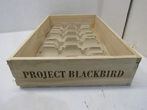 VECCHIO PROGETTO LEGNO-LEGNO BLACKBIRD SCATOLA CASSA VINO PUBBLICITÀ - Foto 1 di 3