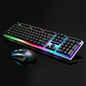 Gaming Tastatur mit Mauslicht für HP Dell Toshiba Apple Acer Asus PC Computer - Bild 1 von 3