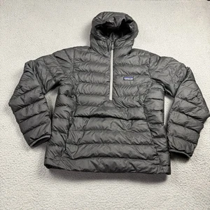 Patagonia Jacket Mens Small Gray Goose Down Sweater Hoody Pullover Puffer - Picture 1 of 14
